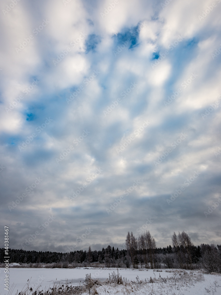 frozen countryside scene in winter frozen countryside scene in winter