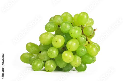 Green grape fruit isolated on white background