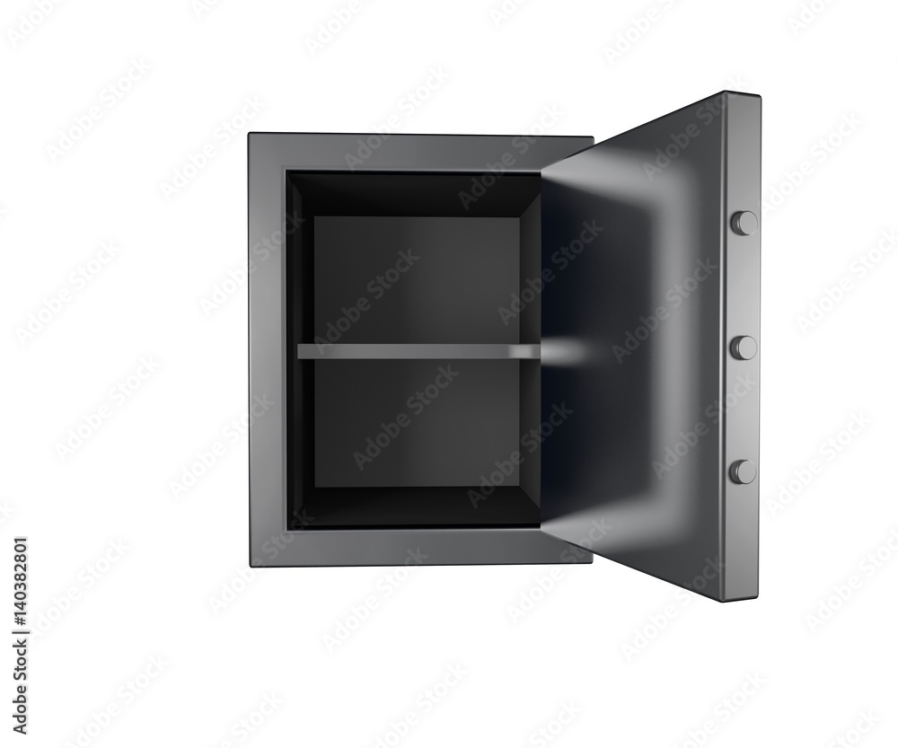 Fototapeta premium steel safe box 3D render