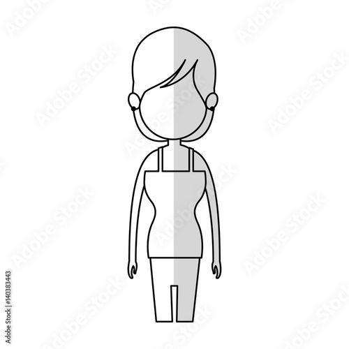 woman cartoon icon over white background. vector illustration