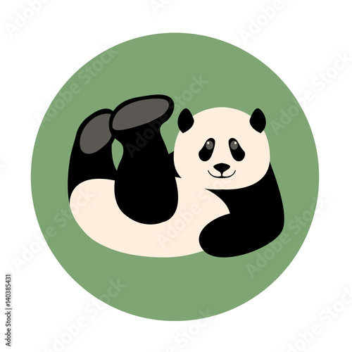 Fototapeta Naklejka Na Ścianę i Meble -  Panda vector illustration style Flat
