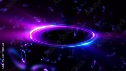 Abstract neon background. luminous swirling. Glowing cover. .Black elegant. Halo around. Spiral isolated. Rotation border.Space tunnel. Glossy jellyfish. LED color ellipse. Glint glitter