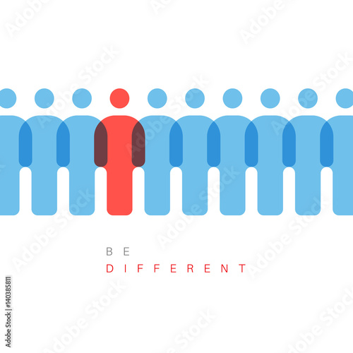 Be different concept illustration
