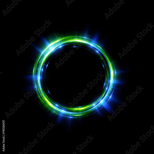 Abstract neon background. luminous swirling. Glowing spiral cover. Black elegant. Halo around. Power isolated. Sparks particle. Space tunnel. Glossy jellyfish. LED color ellipse. Glint glitter