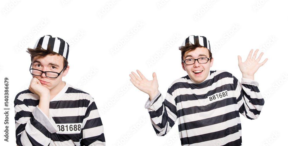 Funny prison inmate in concept Funny prison inmate in concept