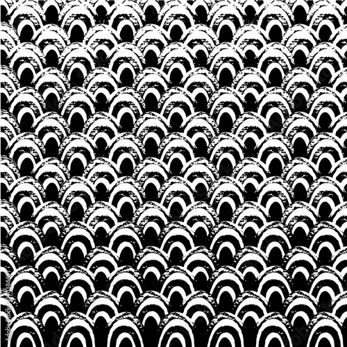 Abstract geometric pattern with black vector wave.