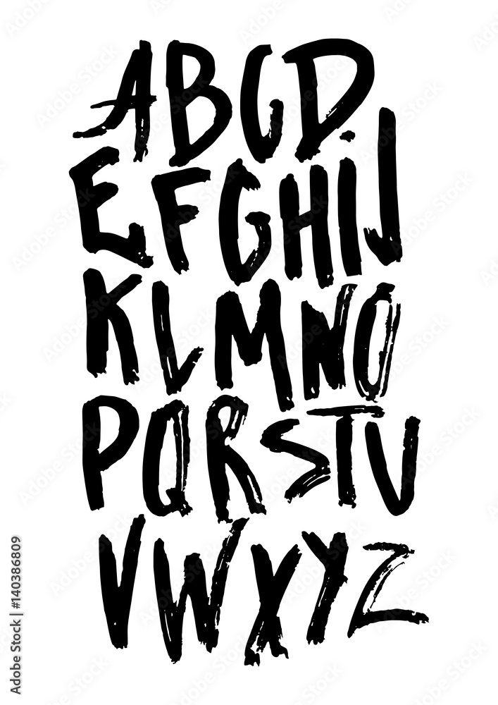 Graphic Font for your design. Hand drawn calligraphy lettering alphabet. Stylish letters with in figures. Vector illustration. Graphic Font for your design. Hand drawn calligraphy lettering alphabet. Stylish letters with in figures. Vector illustration.