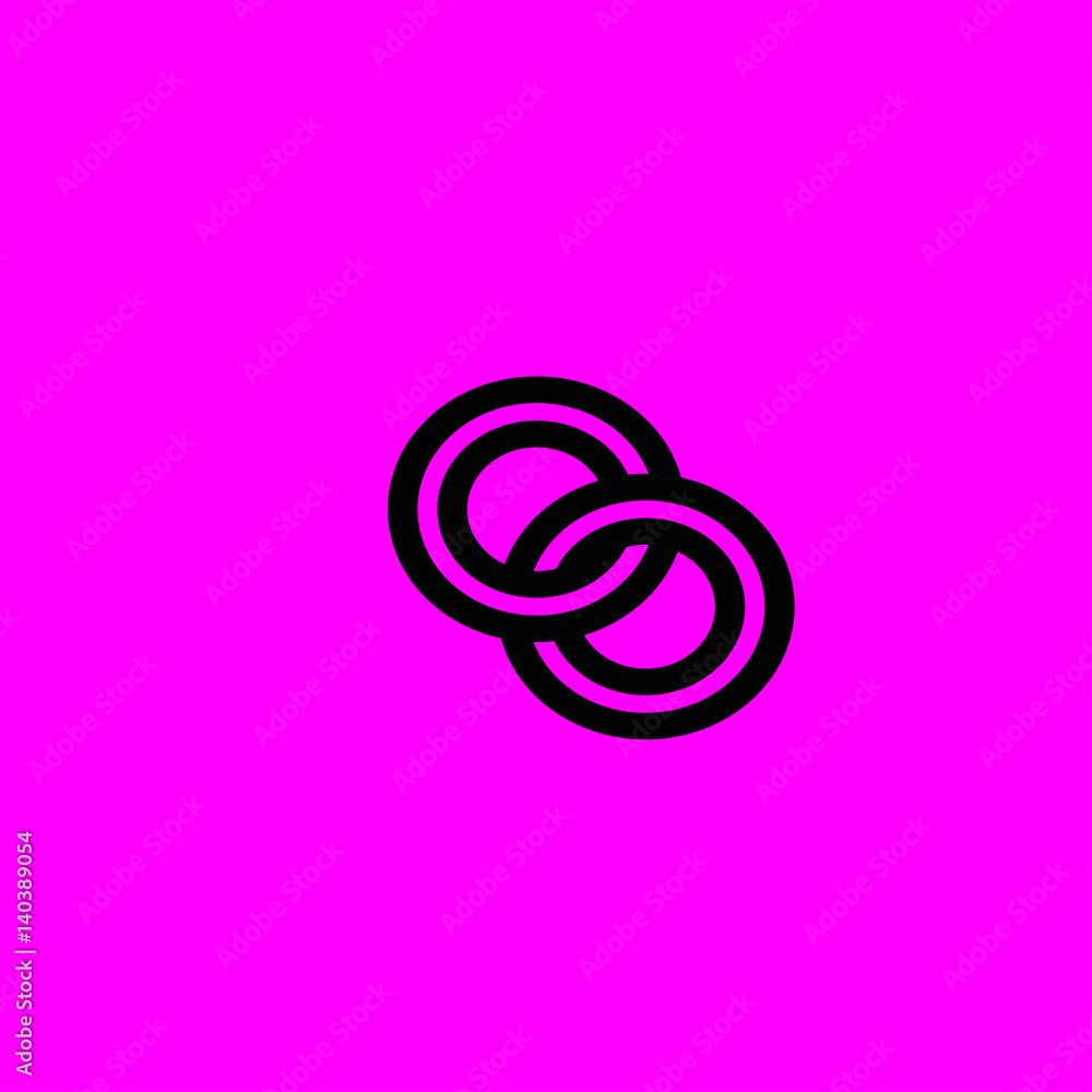 rings icon. flat design rings icon. flat design