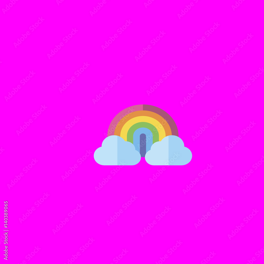 rainbow icon. flat design rainbow icon. flat design
