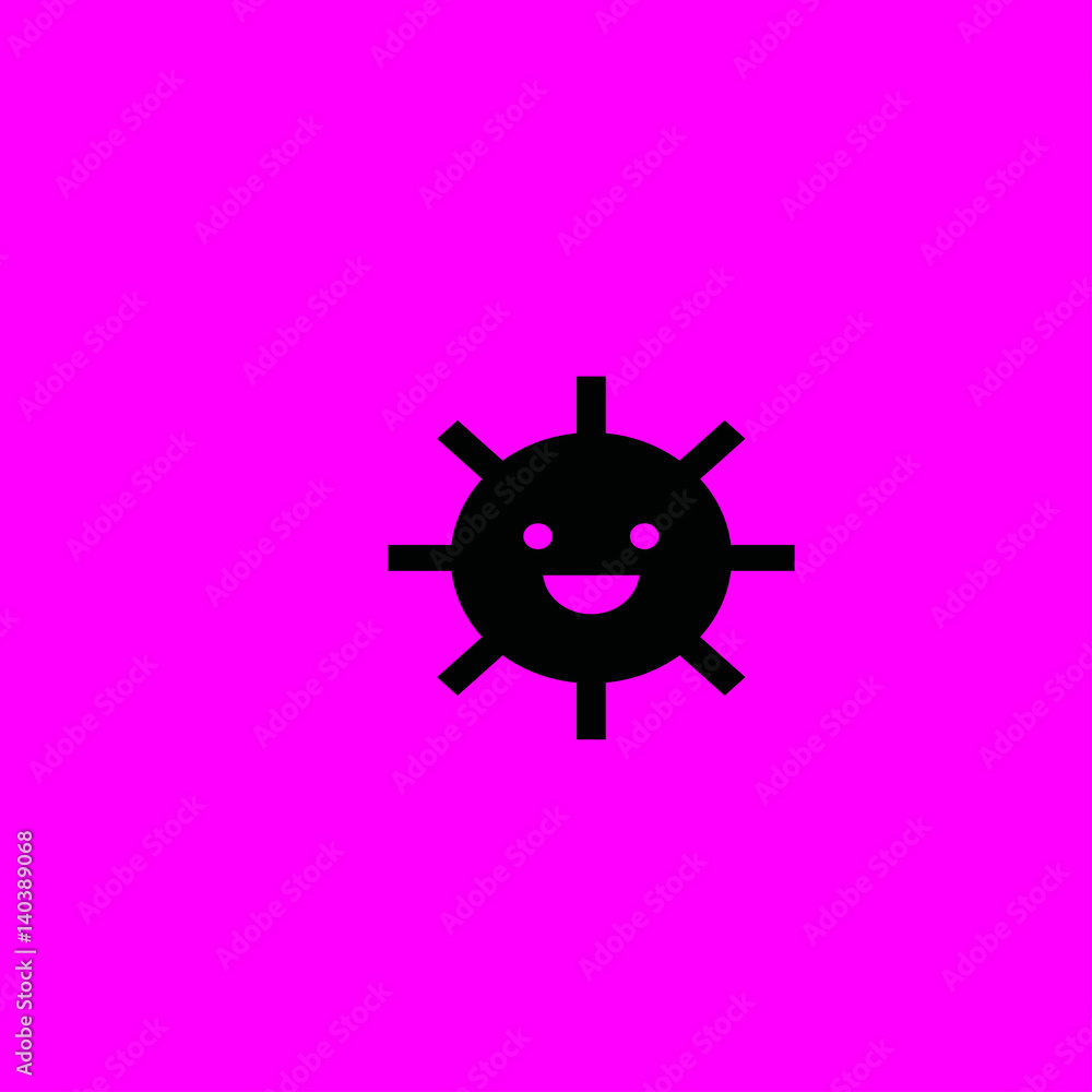 sun icon. flat design