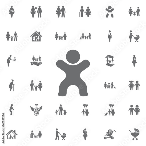 Baby icon. Set of family icons