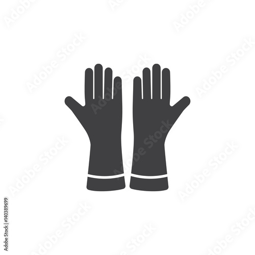 gloves icon on the white background photo