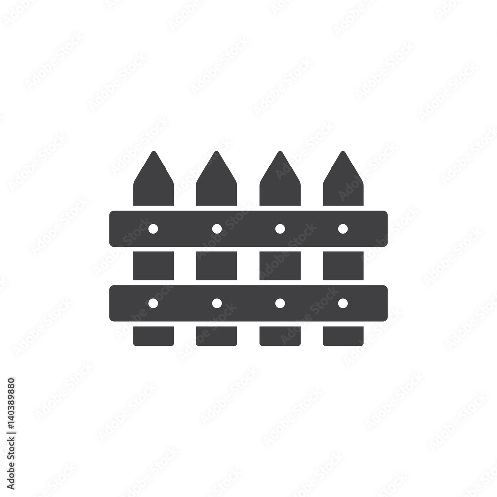 wood fence icon on the white background wood fence icon on the white background