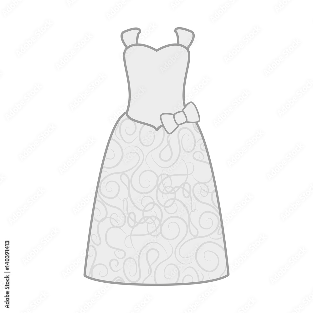 Female wedding dress icon vector illustration design Female wedding dress icon vector illustration design