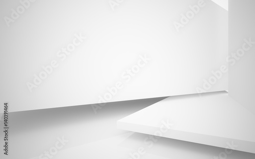 Wallpaper Mural Abstract white and colored gradient parametric interiorwith window. 3D illustration and rendering. Torontodigital.ca