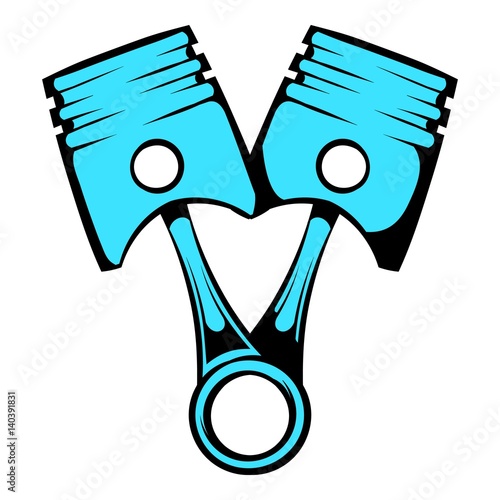 Car pistons icon cartoon