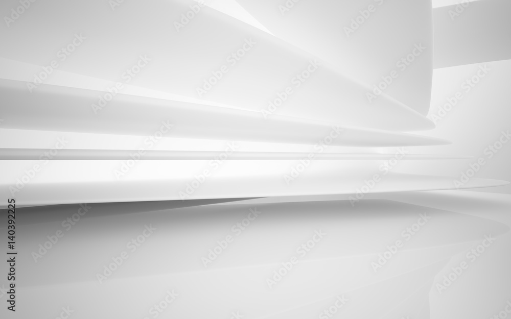Abstract white and black interior multilevel public space with window. 3D illustration and rendering. Abstract white and black interior multilevel public space with window. 3D illustration and rendering.