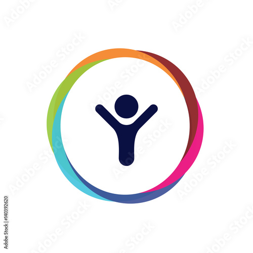 Abstract  Multicolor  App  Button