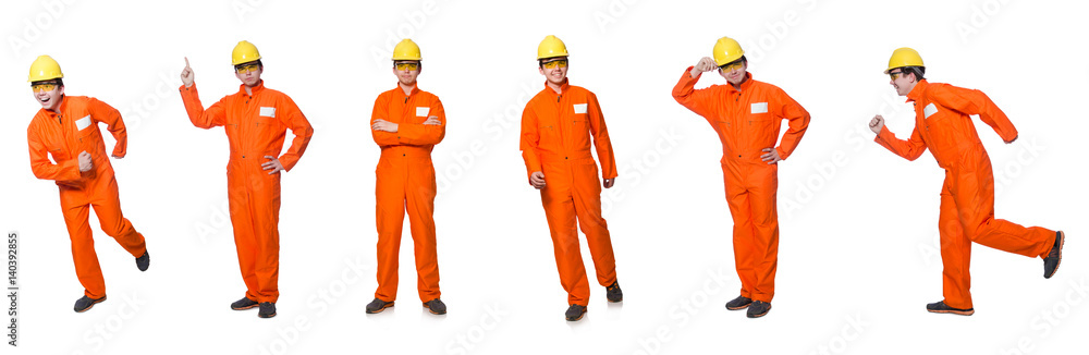 Industrial worker isolated on the white background Industrial worker isolated on the white background