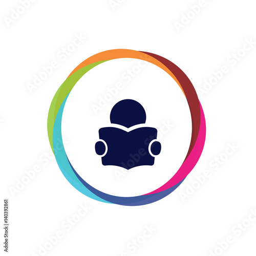 Abstract  Multicolor  App  Button