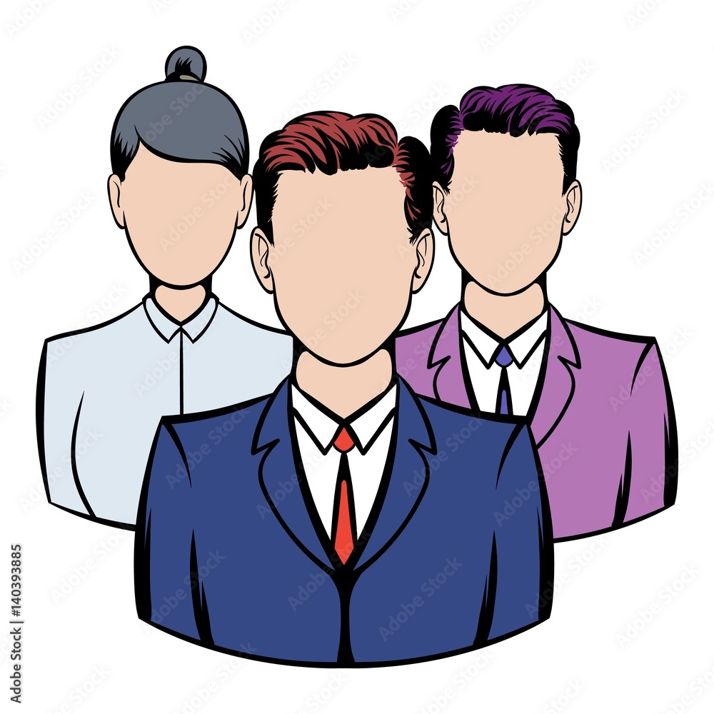 Business team icon, icon cartoon