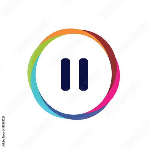 Abstract  Multicolor  App  Button