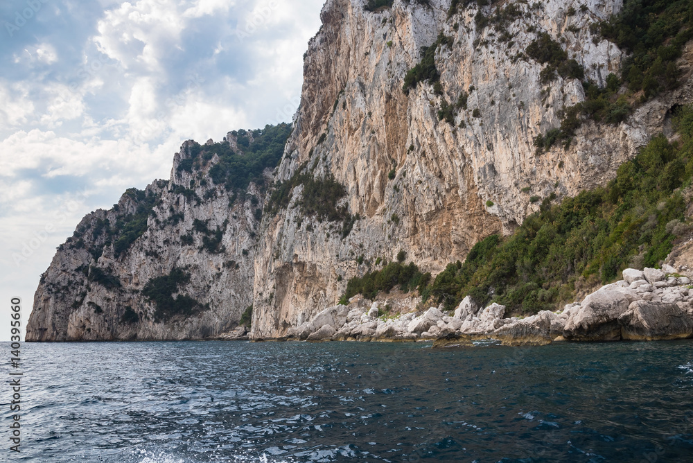 Cliff coast of Capri Island