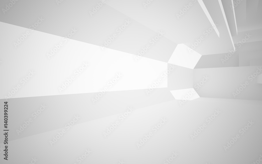 Abstract white interior with neon lighting. 3D illustration and rendering. Abstract white interior with neon lighting. 3D illustration and rendering.