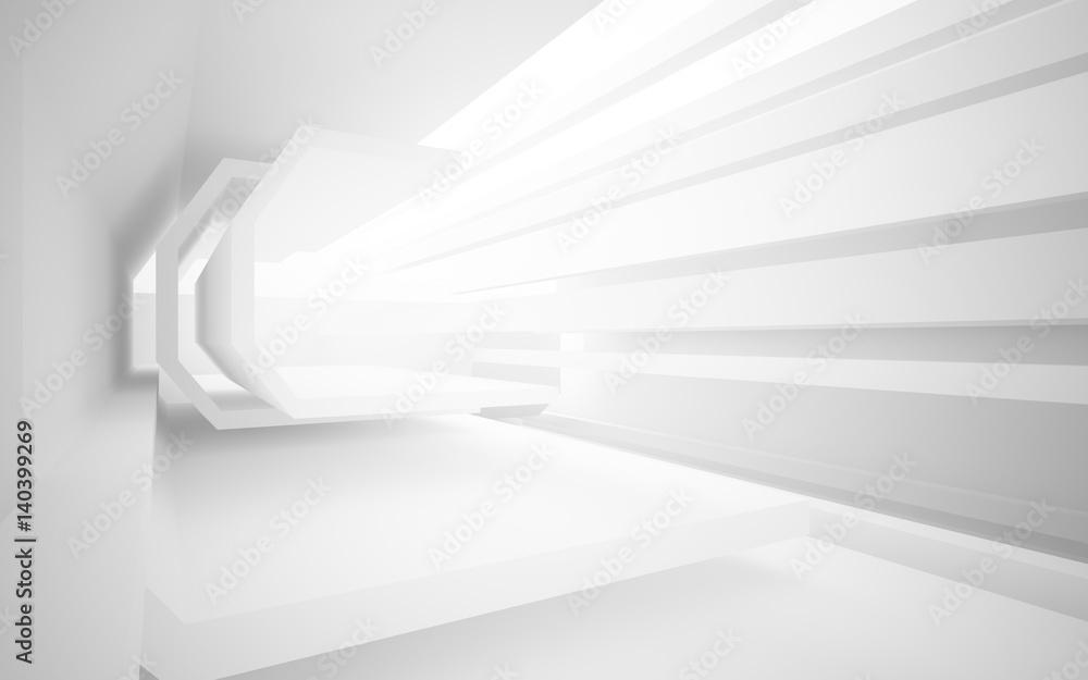White smooth abstract architectural background. 3D illustration and rendering White smooth abstract architectural background. 3D illustration and rendering