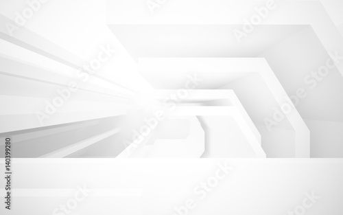 Wallpaper Mural White smooth abstract architectural background. 3D illustration and rendering Torontodigital.ca