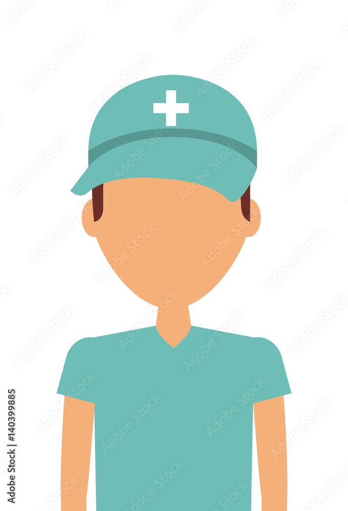 medical nurse man icon over white background. colorful design. vector illustration medical nurse man icon over white background. colorful design. vector illustration