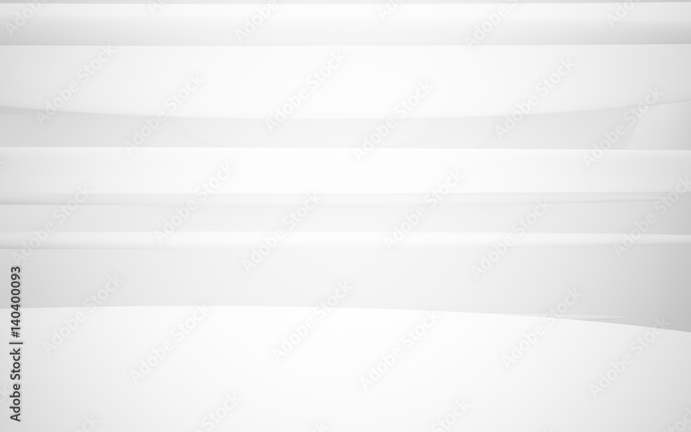 Abstract smooth white interior of the future. Architectural background. 3D illustration and rendering Abstract smooth white interior of the future. Architectural background. 3D illustration and rendering