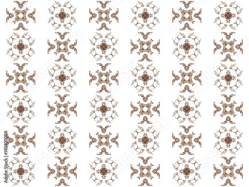 Texture with 3D rendering abstract fractal brown pattern