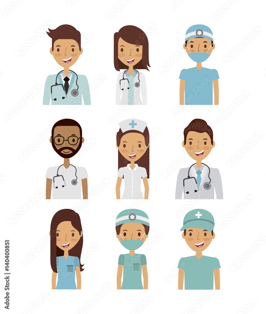 professional medical people over white background. colorful design. vector illustration professional medical people over white background. colorful design. vector illustration