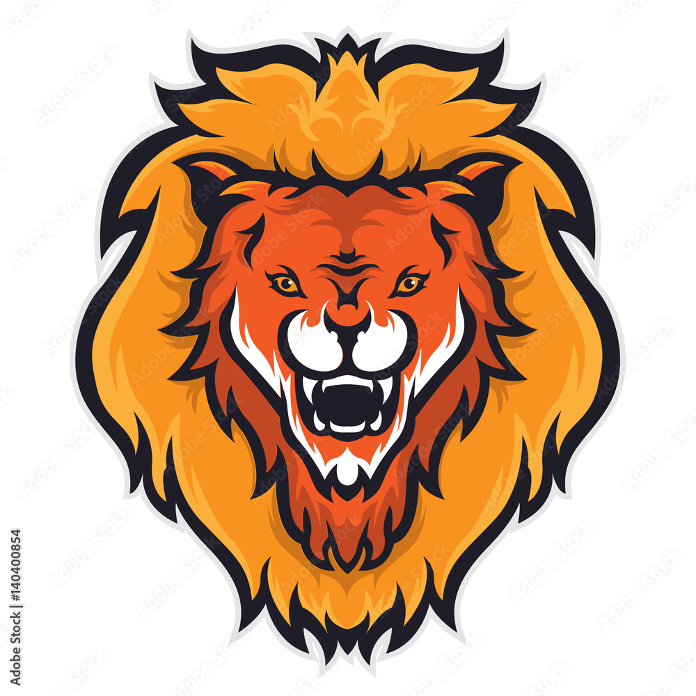 Fototapeta premium Lion head mascot