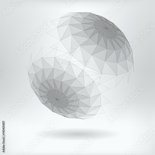 Abstract Plexus  Ball - vector illustration