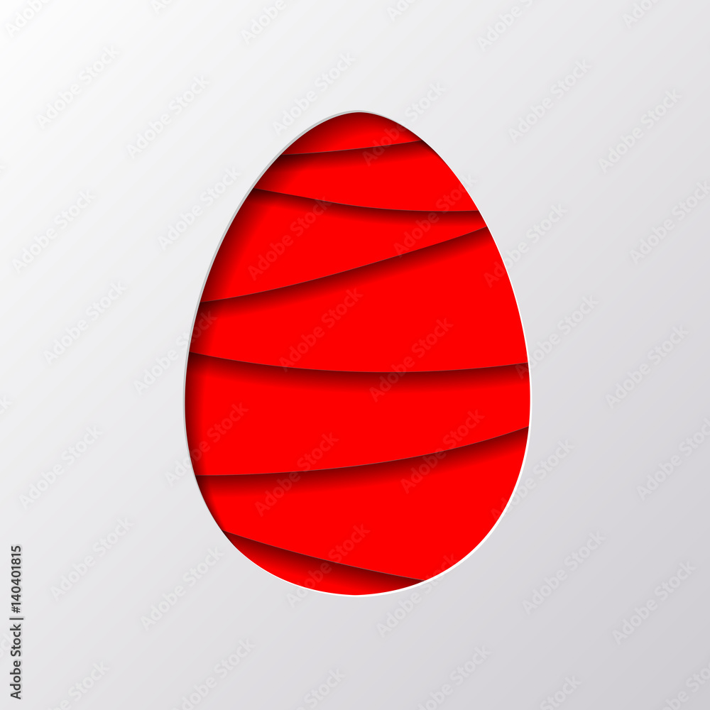 Paper Carved Symbol of Egg - Vector Illustration Paper Carved Symbol of Egg - Vector Illustration