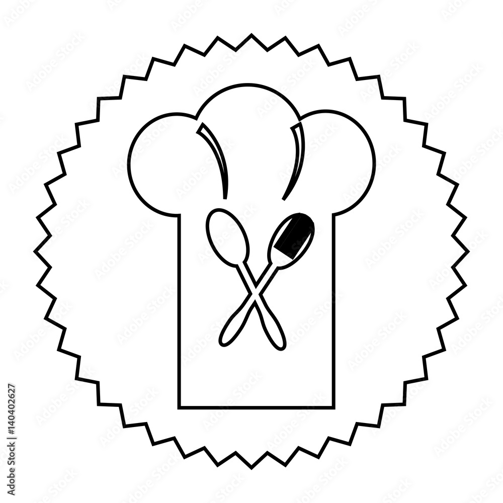 chef hat restaurant emblem vector illustration design chef hat restaurant emblem vector illustration design