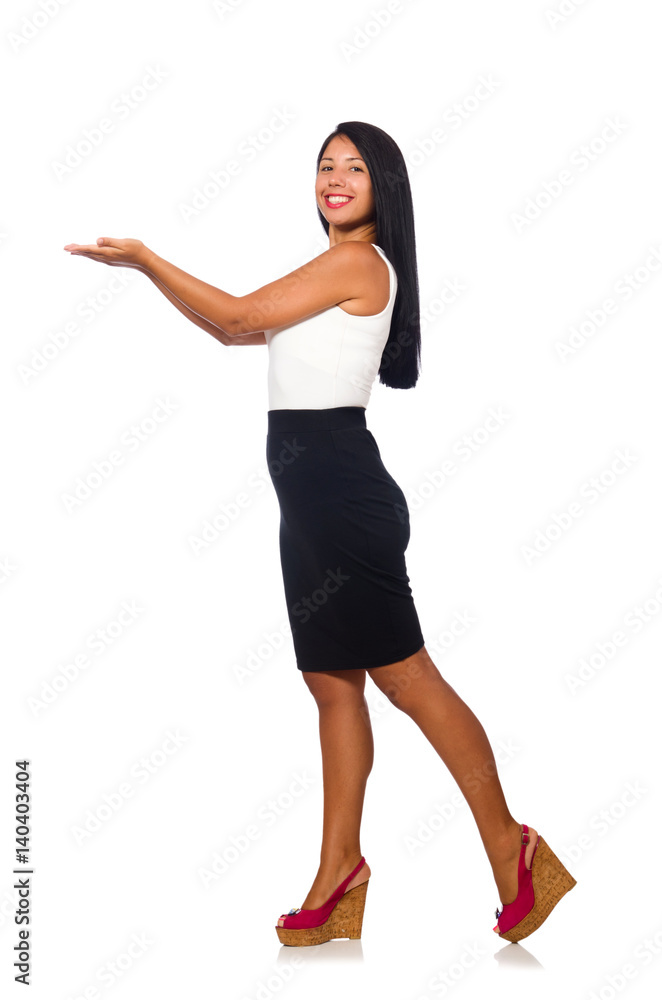 Nice woman model isolated on the white background Nice woman model isolated on the white background