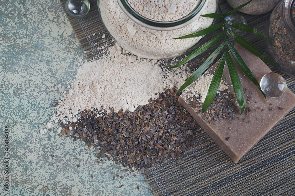 Φωτογραφία Natural ingredients for homemade facial and body mask or scrub