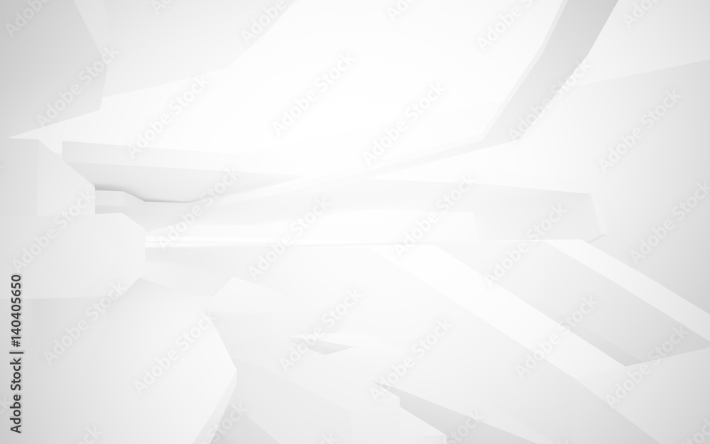 Abstract white interior of the future, with neon lighting. 3D illustration and rendering Abstract white interior of the future, with neon lighting. 3D illustration and rendering