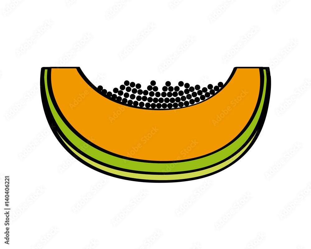 paw paw fruit icon over white background. colorful design. vector illustration paw paw fruit icon over white background. colorful design. vector illustration