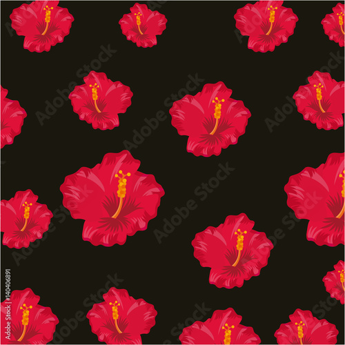 tropical flowers background. colorful design. vector illustration