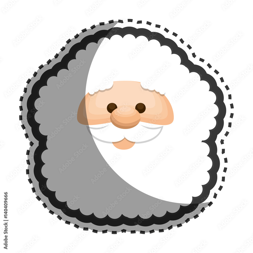 Fototapeta premium happy merry christmas santa claus card vector illustration design