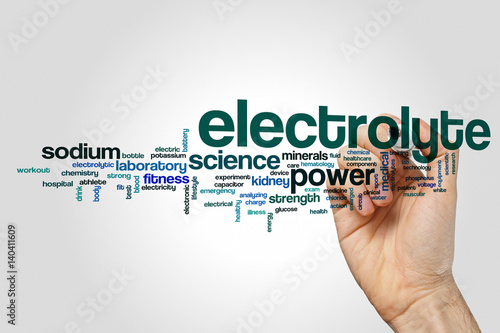Electrolyte word cloud photo