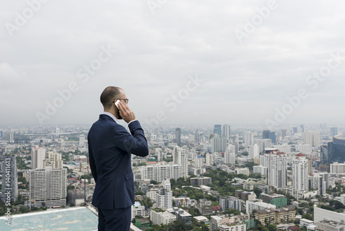 Business Person Talking Phone Concept