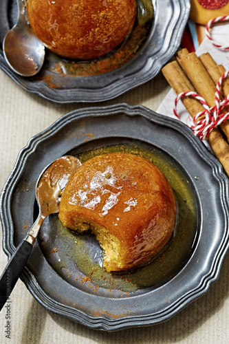 Christmas ginger caramel cinnamon pudding