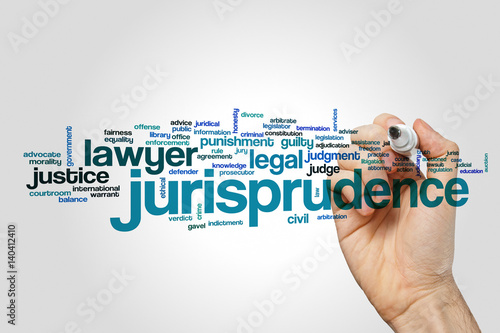 Canvas Print Jurisprudence word cloud