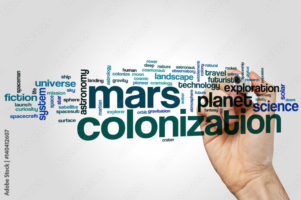 Mars colonization word cloud Mars colonization word cloud