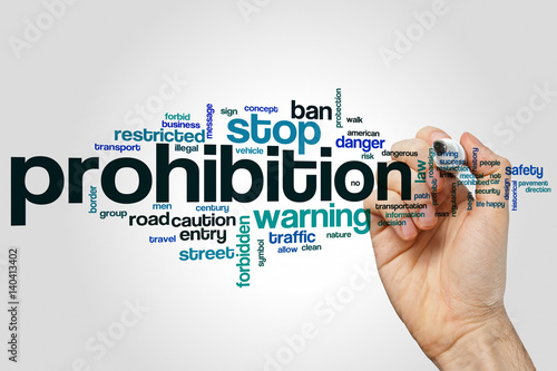 Prohibition word cloud